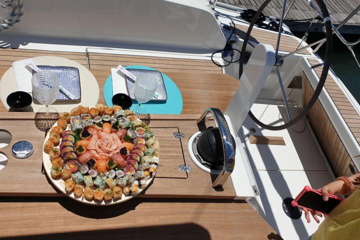 a close up of a plate of food